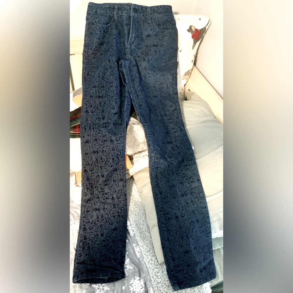 EUC - NYDJ Blue Paisley Jeans, Size 2. Incredible condition, selling for $25